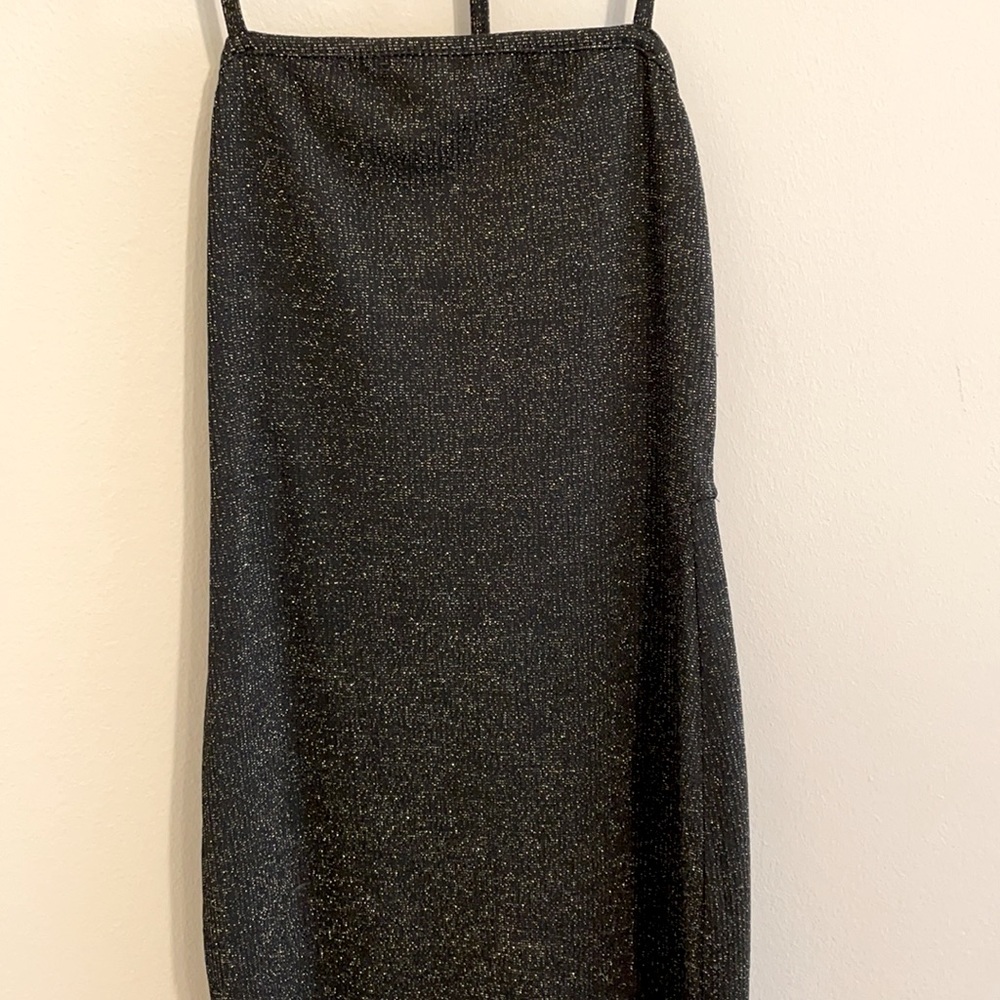 Black Dress with Gold Glitter